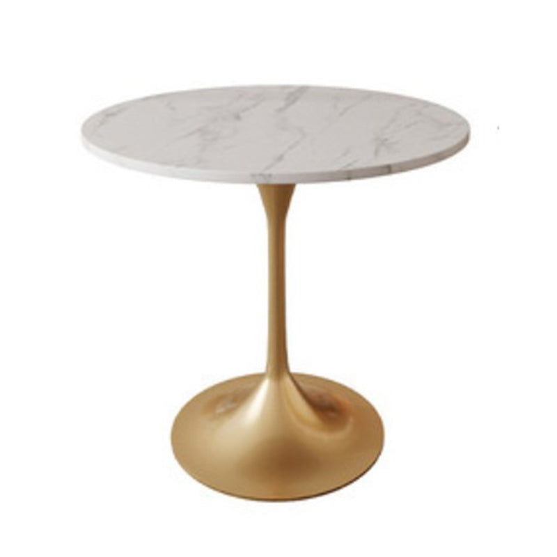 Glam Style 1/5 Pieces Dining Set White-gold Table Kitchen Set for Dining Room