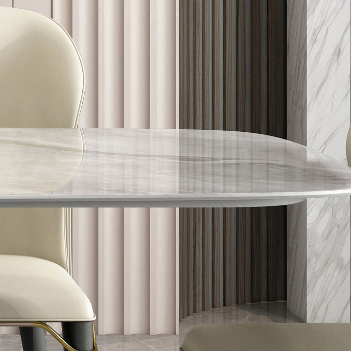 Contemporary 1/4/5/6 Pieces Dining Set Gray Sintered Stone Dining Room Set