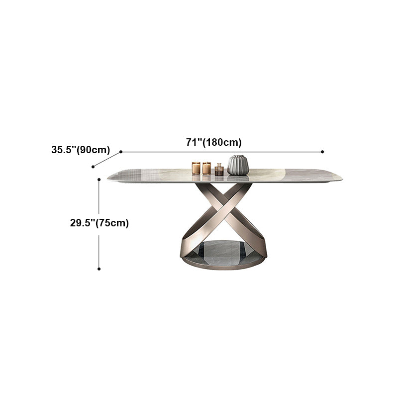 Contemporary 1/4/5/6 Pieces Dining Set Gray Sintered Stone Dining Room Set