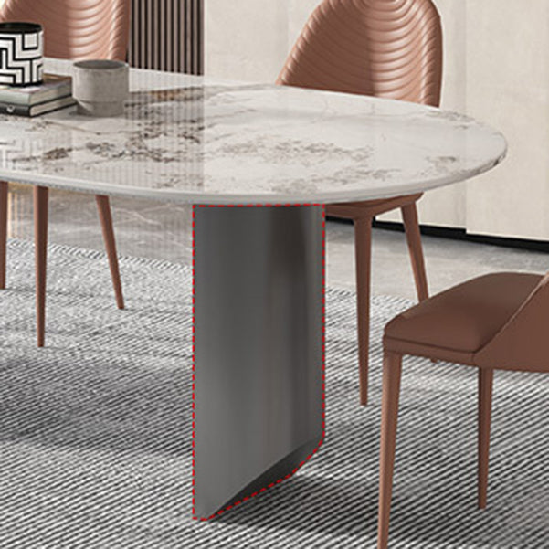 Minimalist Design 1/4/5/7 Pieces Furniture Oval Sintered Stone Top Dining Room Table Set