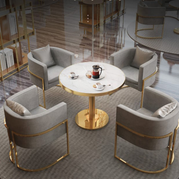 Glam 1/2/3/5 Pieces Dining Set Sintered Stone Dining Table Set for Dining Areas