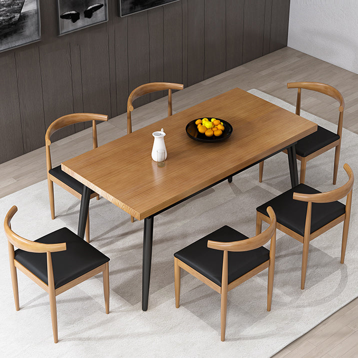 Industrial 1/2/5/7 Pieces Dining Set Solid Wood Dining Table Set