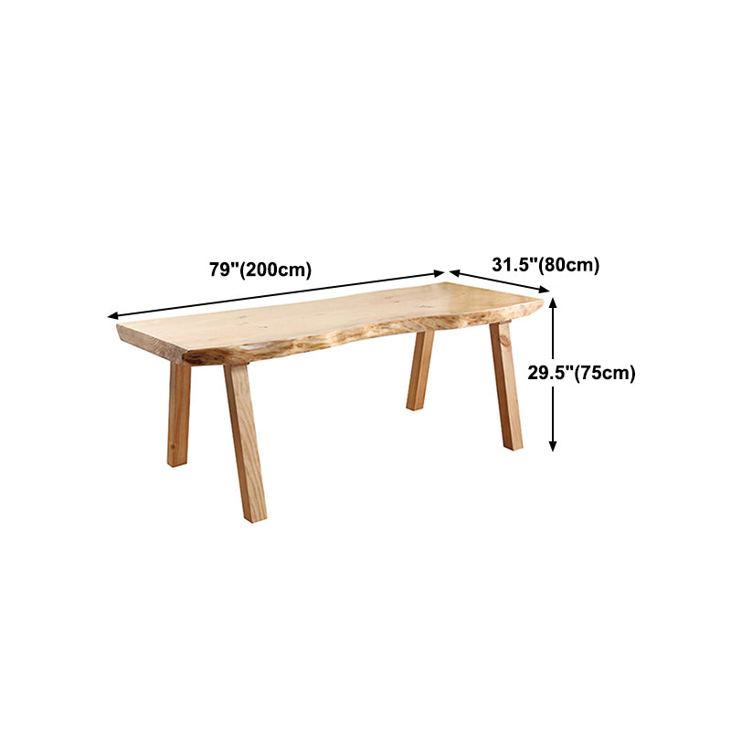 Rectangle Wooden Dining Table for Restaurant Modern Pine Table in Nature with 4 Legs