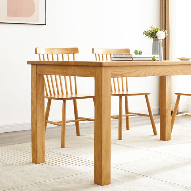 Table à manger rectangulaire de Style milieu du siècle, table à manger en bois massif pour la maison
