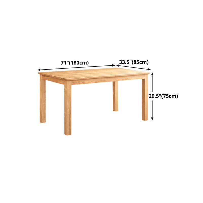 Table à manger rectangulaire de Style milieu du siècle, table à manger en bois massif pour la maison