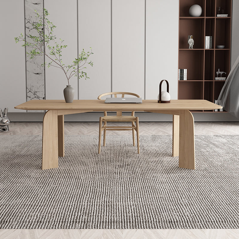 Rectangle 4 Legs Dining Table Simple Style Solid Wood Dinette Table for Home