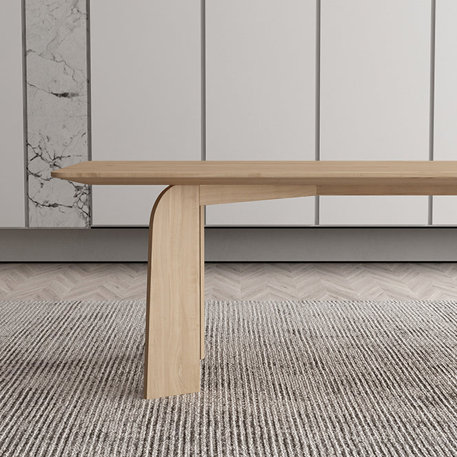 Rectangle 4 Legs Dining Table Simple Style Solid Wood Dinette Table for Home