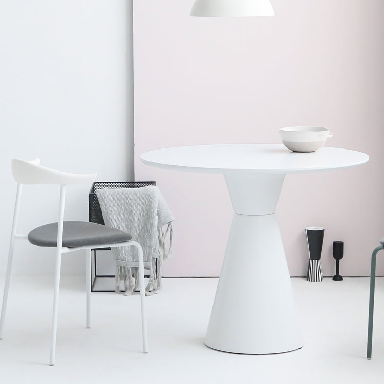 Moderne tulpenbasis eettafel hout en stalen ronde dinette tafel voor eetkamer