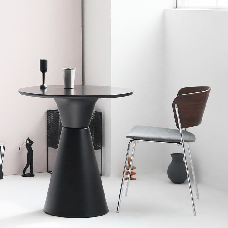 Moderne tulpenbasis eettafel hout en stalen ronde dinette tafel voor eetkamer