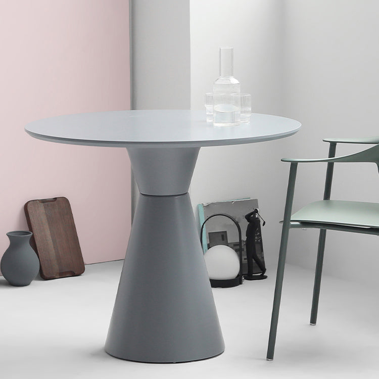 Moderne tulpenbasis eettafel hout en stalen ronde dinette tafel voor eetkamer