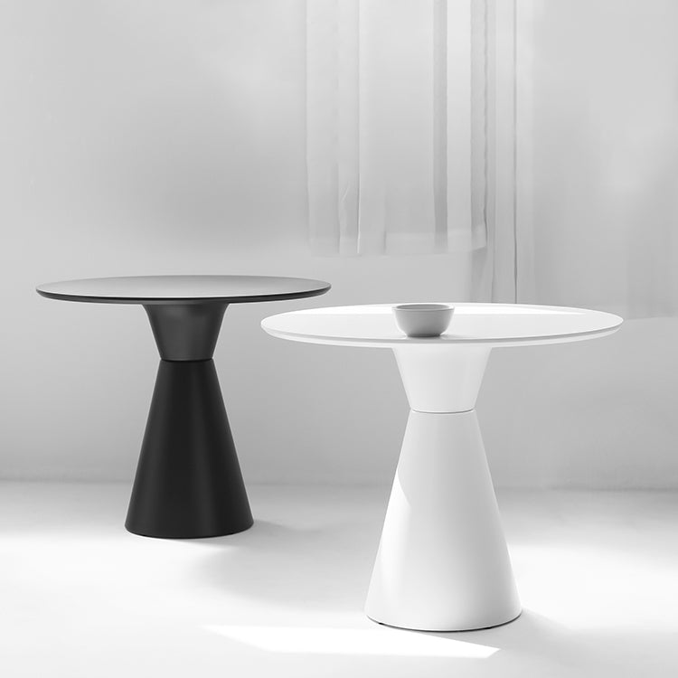 Moderne tulpenbasis eettafel hout en stalen ronde dinette tafel voor eetkamer
