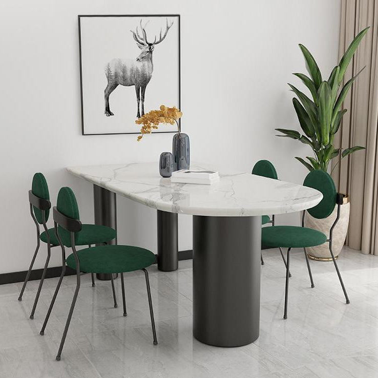 Moderner gesinterter Stein Esstisch 4 Beine Esstisch für Esszimmer