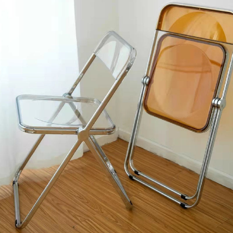 Plástico del diseño industrial que cena la silla lateral plegable de la parte posterior abierta sin brazos de la silla