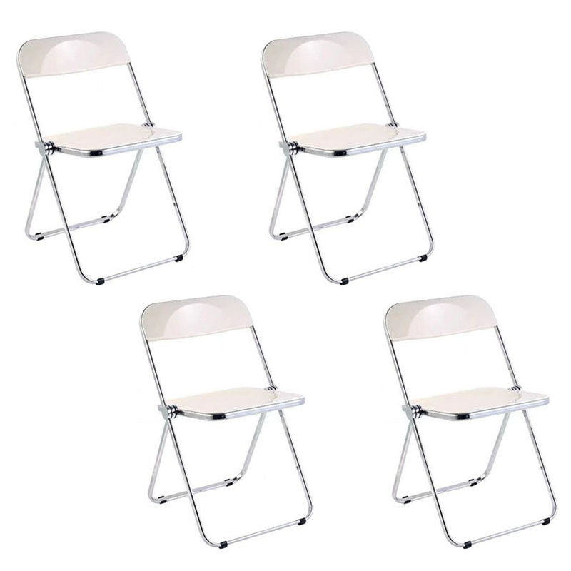 Plástico del diseño industrial que cena la silla lateral plegable de la parte posterior abierta sin brazos de la silla