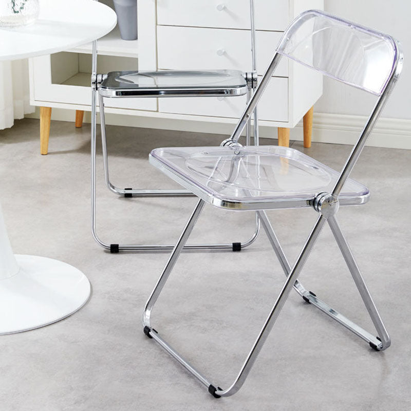 Plástico del diseño industrial que cena la silla lateral plegable de la parte posterior abierta sin brazos de la silla