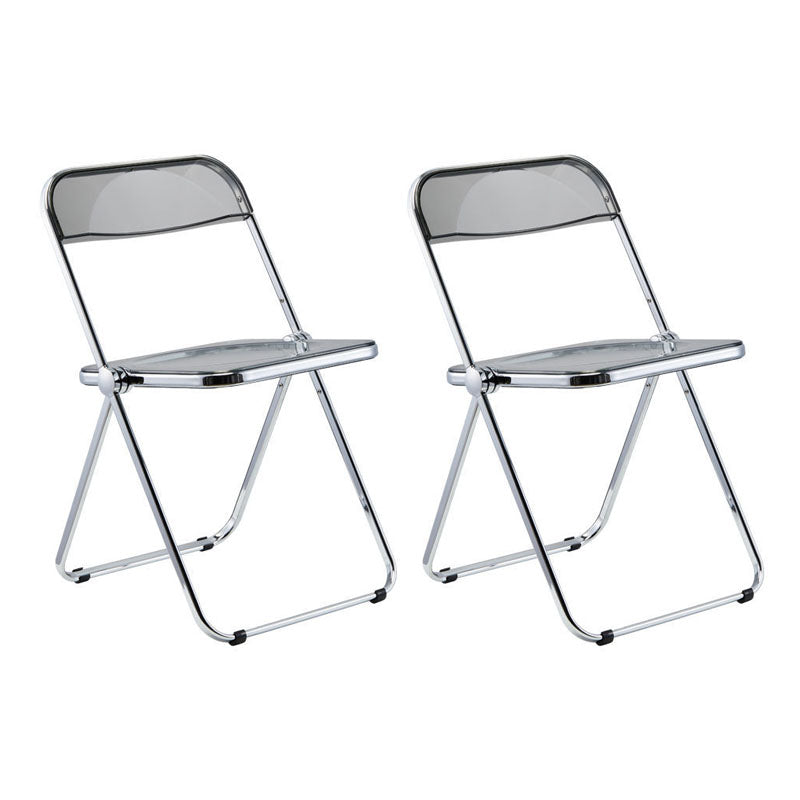 Plástico del diseño industrial que cena la silla lateral plegable de la parte posterior abierta sin brazos de la silla