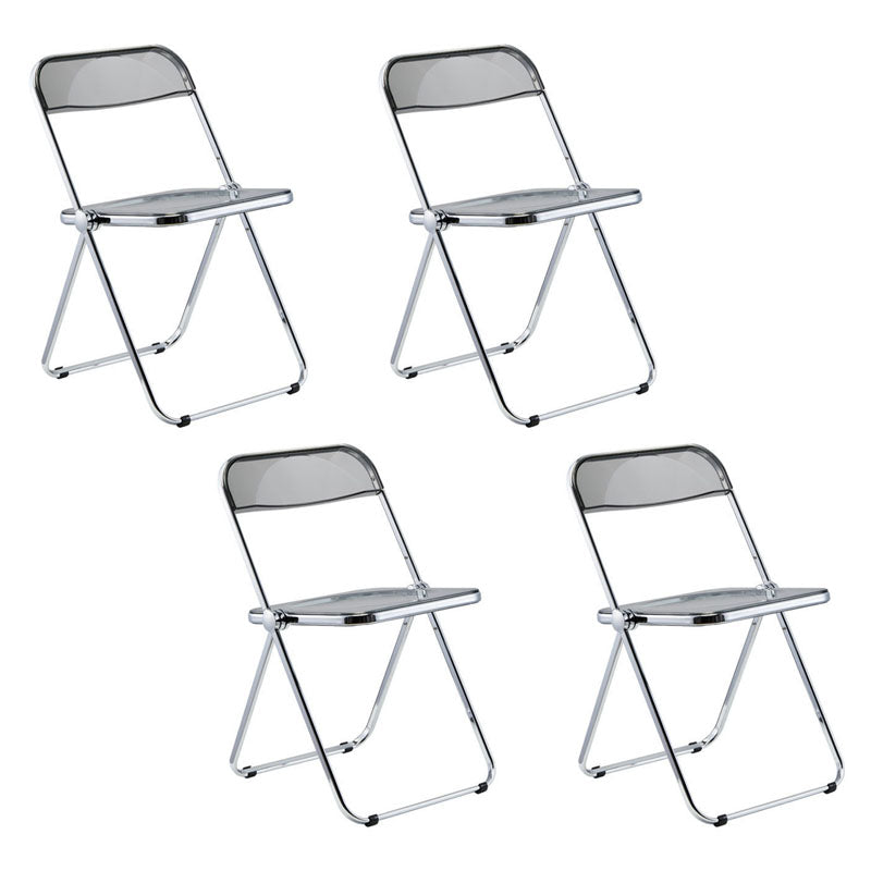Plástico del diseño industrial que cena la silla lateral plegable de la parte posterior abierta sin brazos de la silla