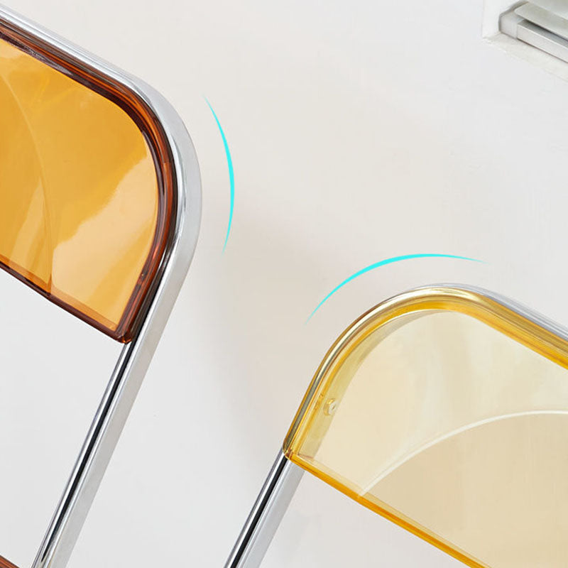 Plástico del diseño industrial que cena la silla lateral plegable de la parte posterior abierta sin brazos de la silla