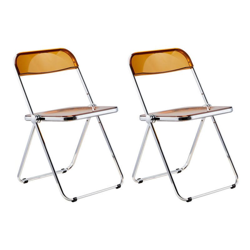 Plástico del diseño industrial que cena la silla lateral plegable de la parte posterior abierta sin brazos de la silla