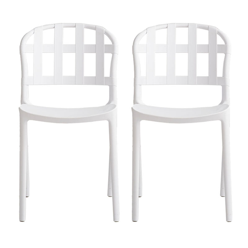 Sillas traseras abiertas sin brazos del estilo escandinavo que apilan la silla lateral plástica