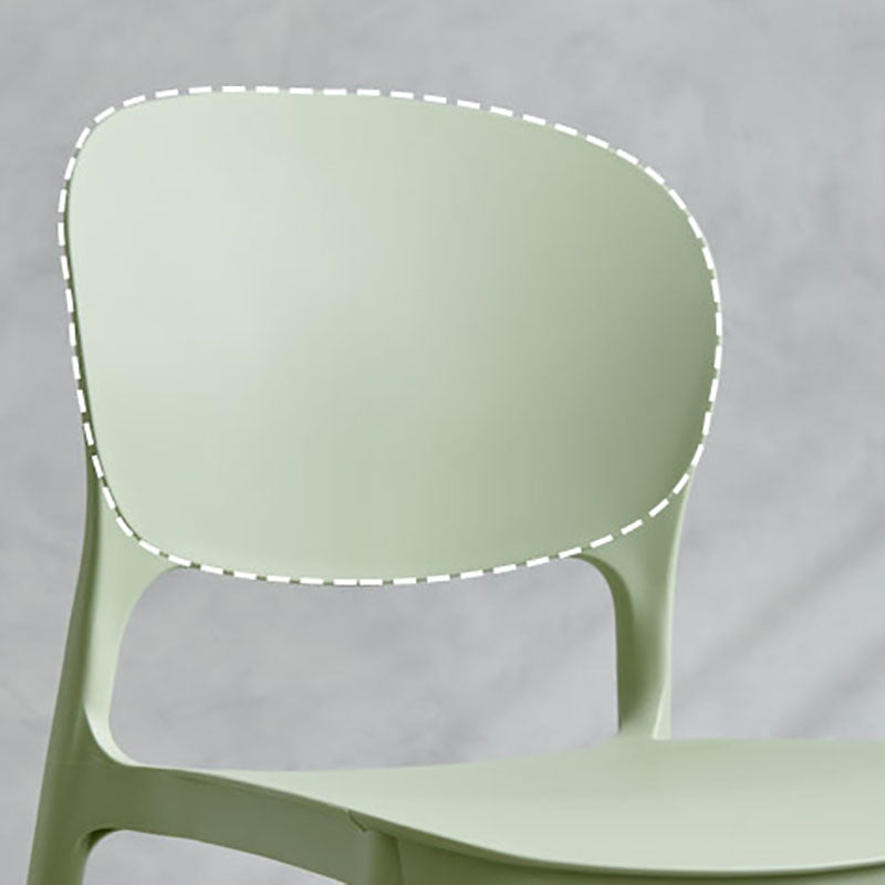 Sillas apilables modernas que cenan las sillas abiertas sin brazos con las piernas plásticas para la cocina