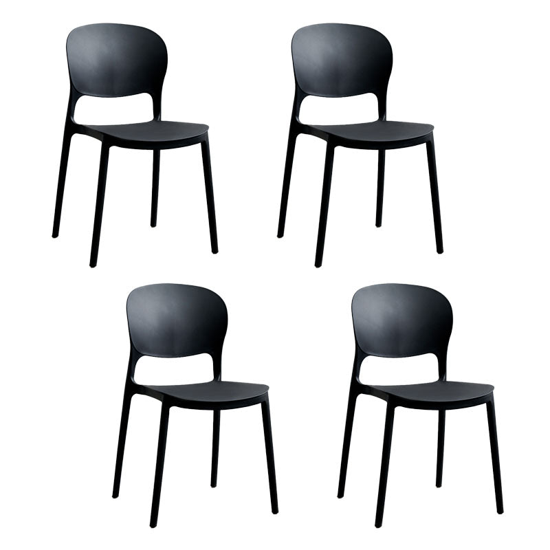 Sillas apilables modernas que cenan las sillas abiertas sin brazos con las piernas plásticas para la cocina