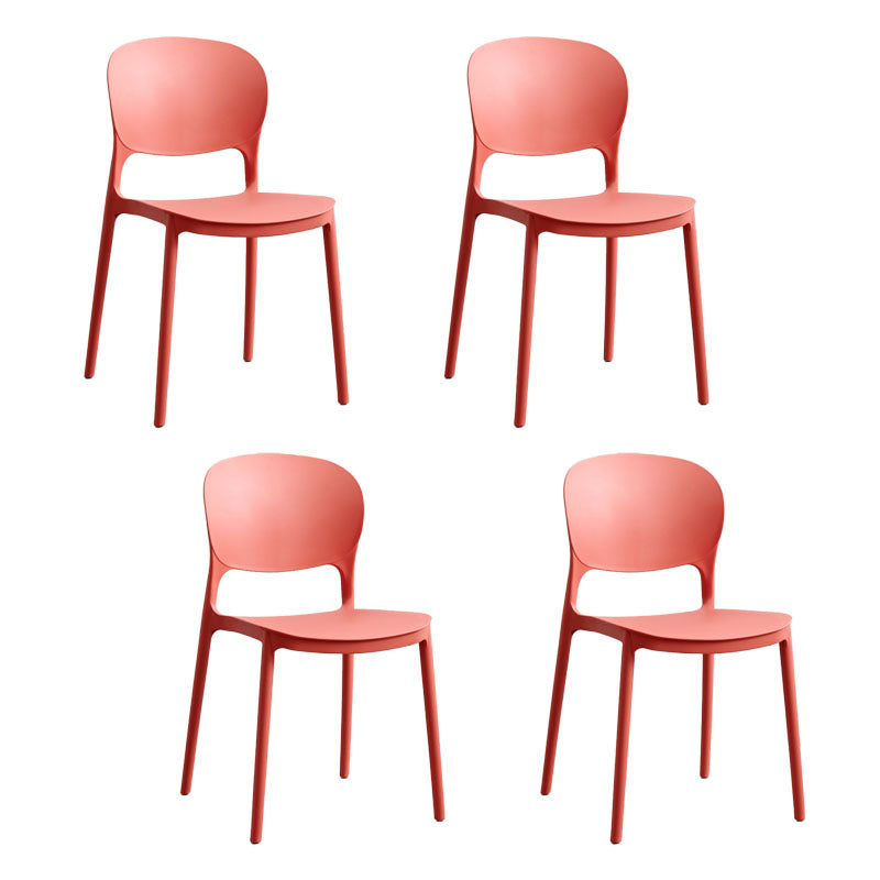 Sillas apilables modernas que cenan las sillas abiertas sin brazos con las piernas plásticas para la cocina
