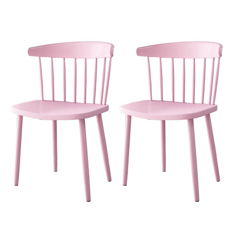 Silla lateral trasera Windsor colorida escandinava de plástico que cena la silla sin brazos