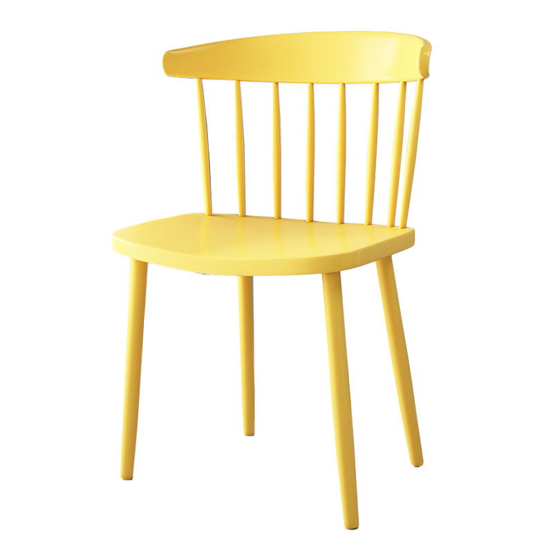 Silla lateral trasera Windsor colorida escandinava de plástico que cena la silla sin brazos