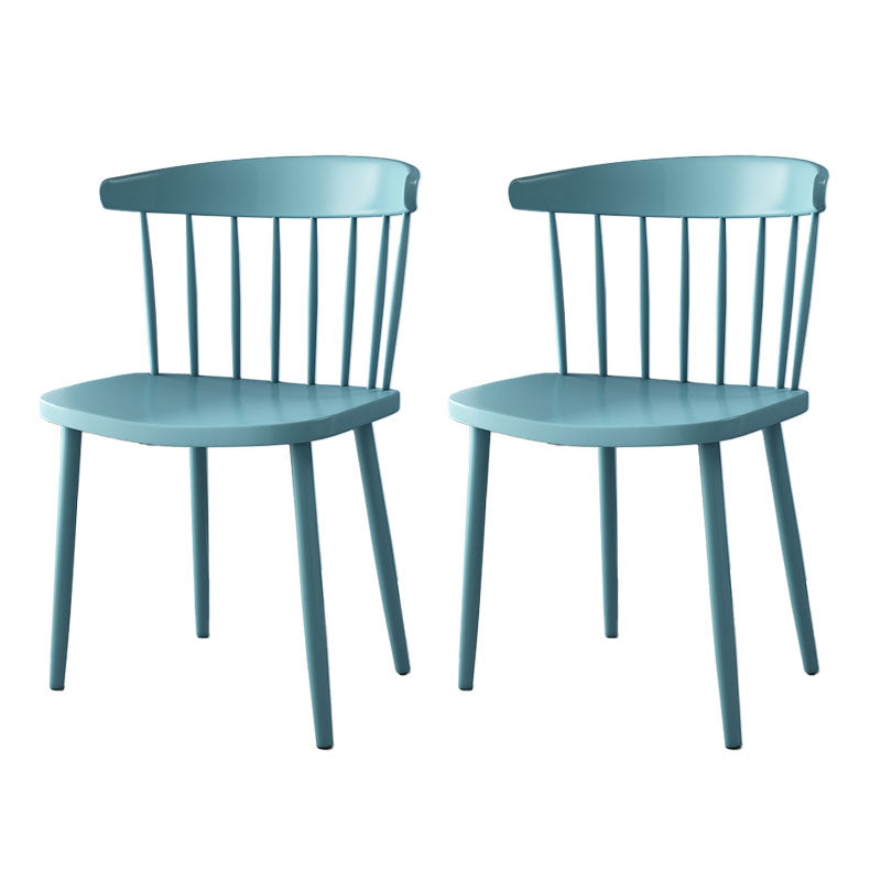 Silla lateral trasera Windsor colorida escandinava de plástico que cena la silla sin brazos