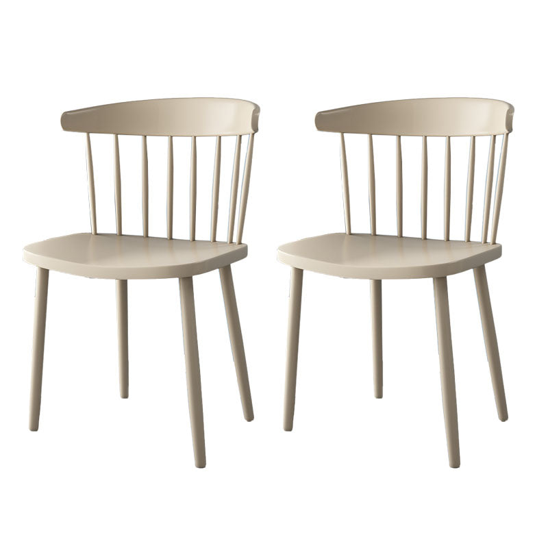 Silla lateral trasera Windsor colorida escandinava de plástico que cena la silla sin brazos
