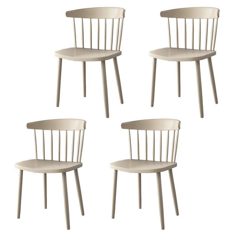 Silla lateral trasera Windsor colorida escandinava de plástico que cena la silla sin brazos
