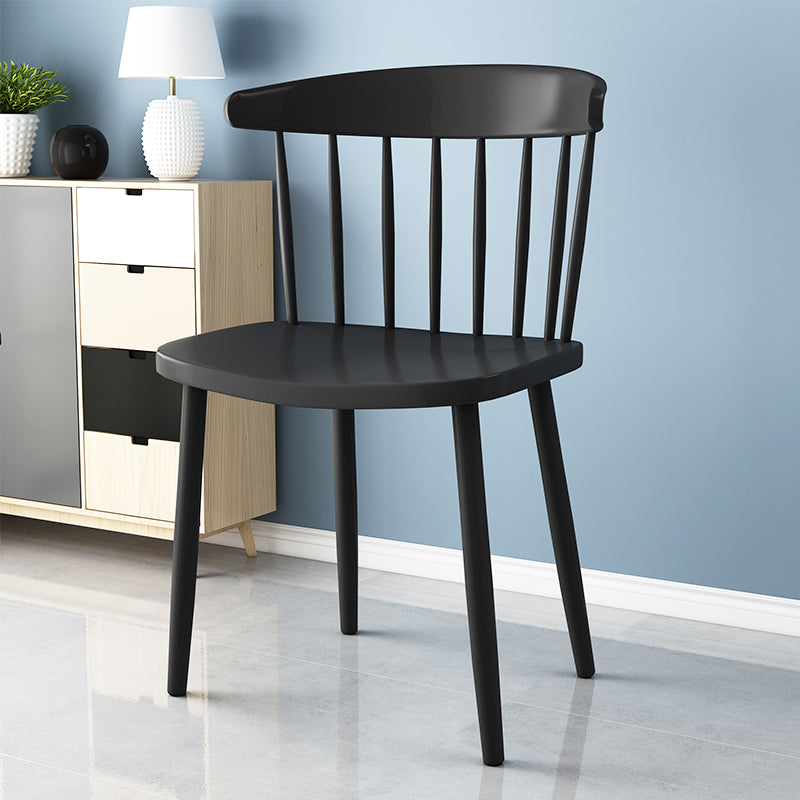Silla lateral trasera Windsor colorida escandinava de plástico que cena la silla sin brazos