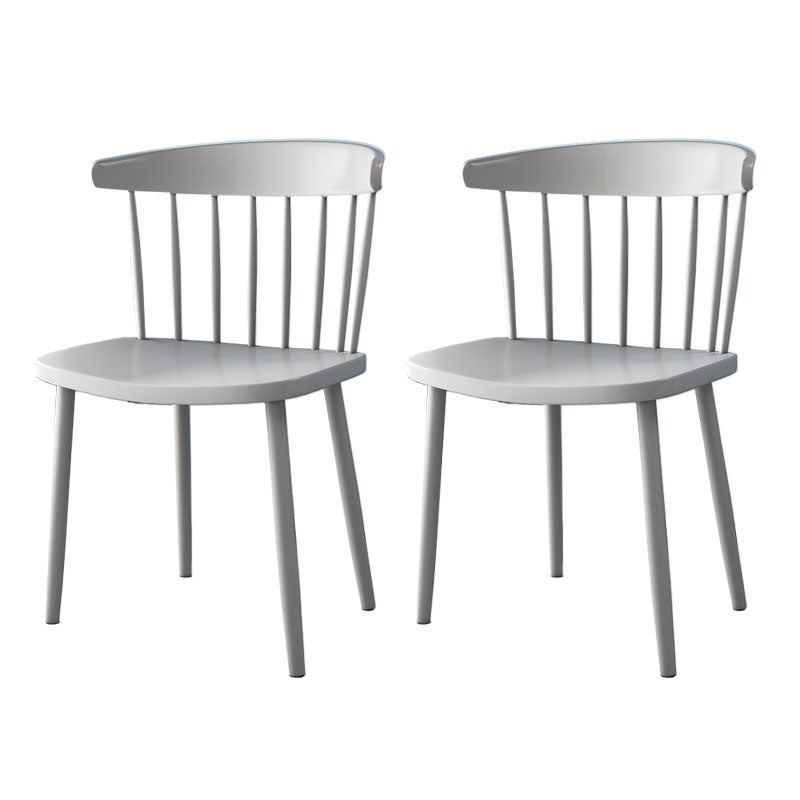Silla lateral trasera Windsor colorida escandinava de plástico que cena la silla sin brazos
