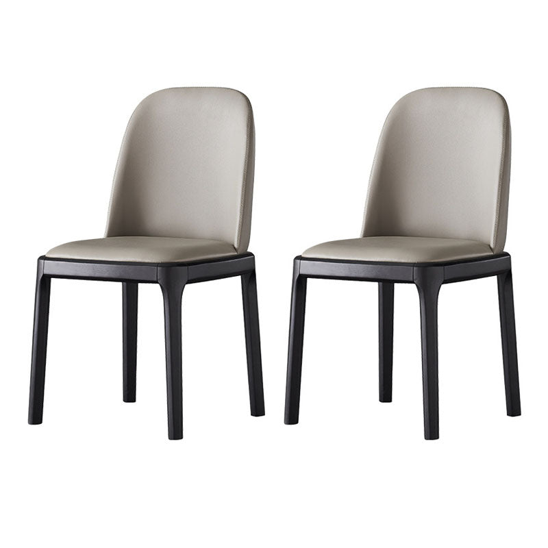 Silla de comedor contemporánea, silla sin brazos con patas de madera para cocina