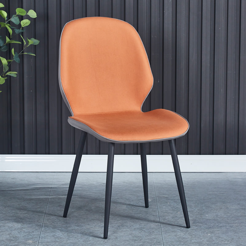 Sillas de comedor de cuero sintético de estilo industrial, silla con respaldo sólido para cocina