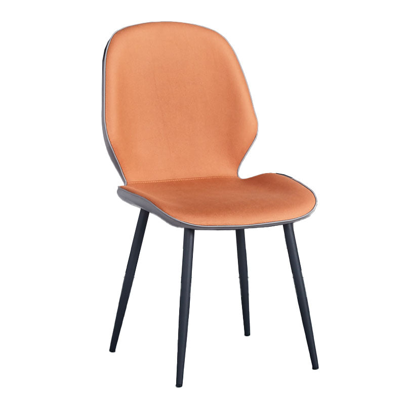 Sillas de comedor de cuero sintético de estilo industrial, silla con respaldo sólido para cocina