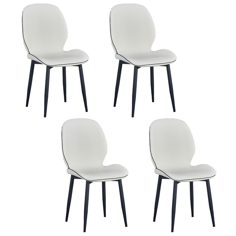 Sillas de comedor de cuero sintético de estilo industrial, silla con respaldo sólido para cocina