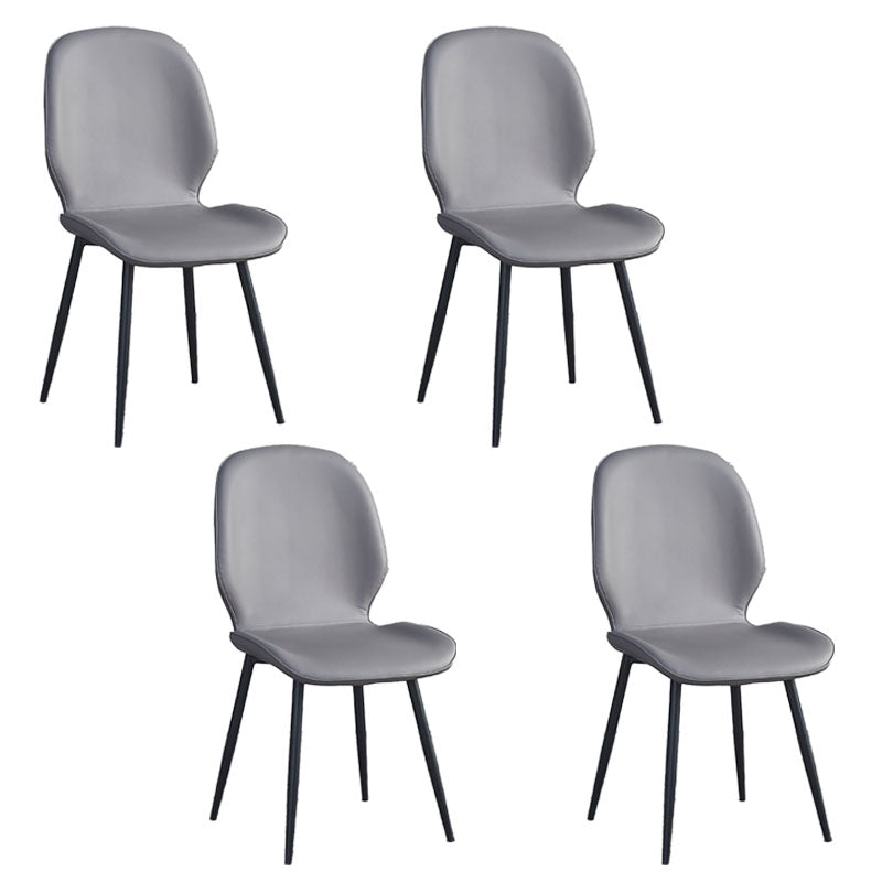 Sillas de comedor de cuero sintético de estilo industrial, silla con respaldo sólido para cocina