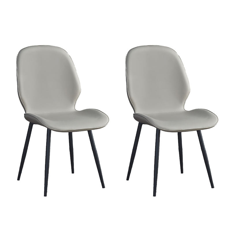 Sillas de comedor de cuero sintético de estilo industrial, silla con respaldo sólido para cocina
