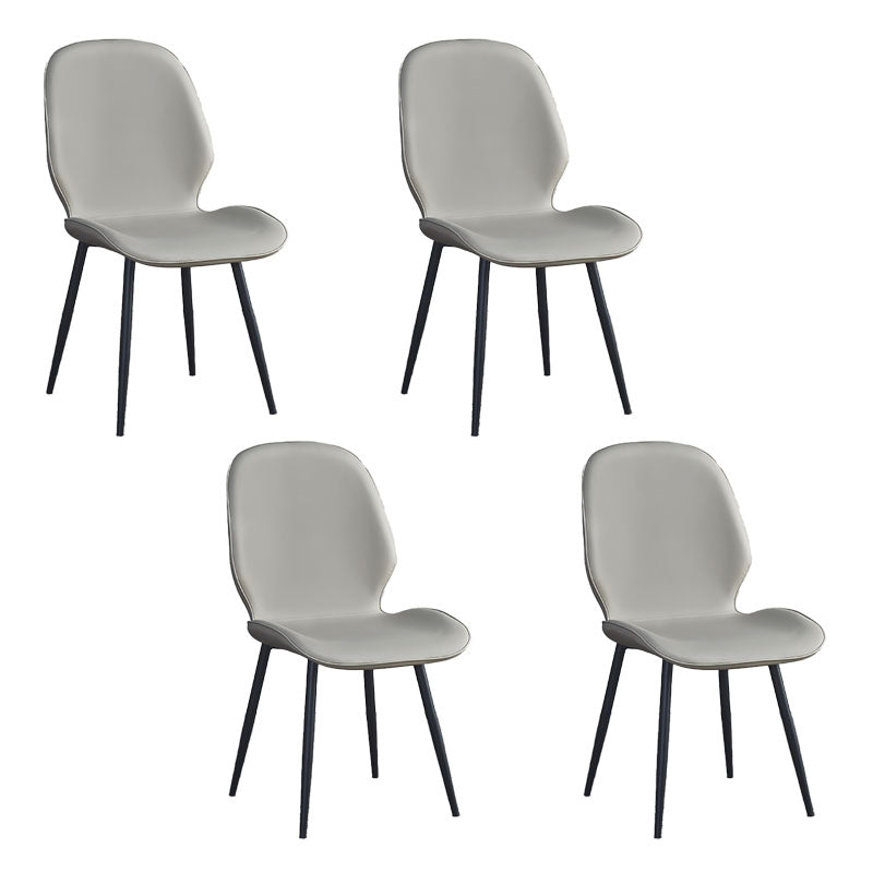 Sillas de comedor de cuero sintético de estilo industrial, silla con respaldo sólido para cocina