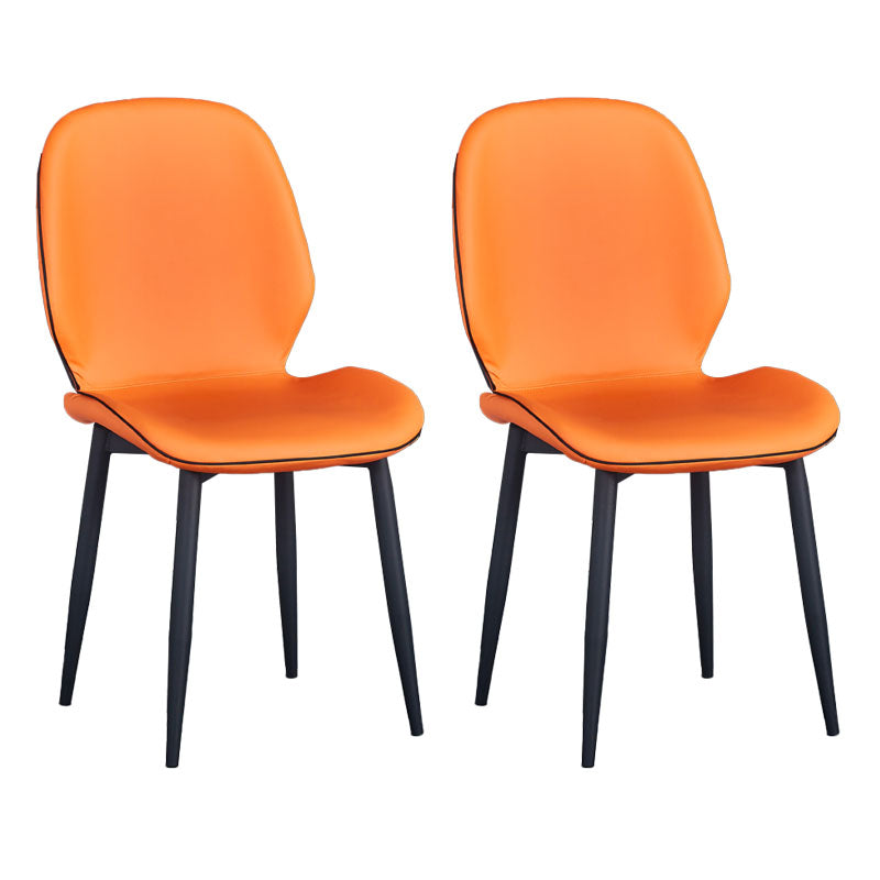Sillas de comedor de cuero sintético de estilo industrial, silla con respaldo sólido para cocina