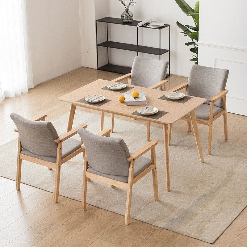 Fauteuil à dossier solide rembourré contemporain, finition mate, chaise de salle à manger pour la maison