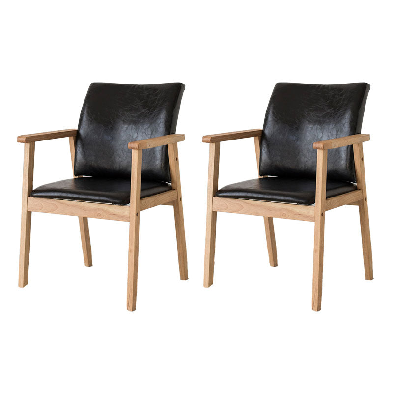 Fauteuil à dossier solide rembourré contemporain, finition mate, chaise de salle à manger pour la maison
