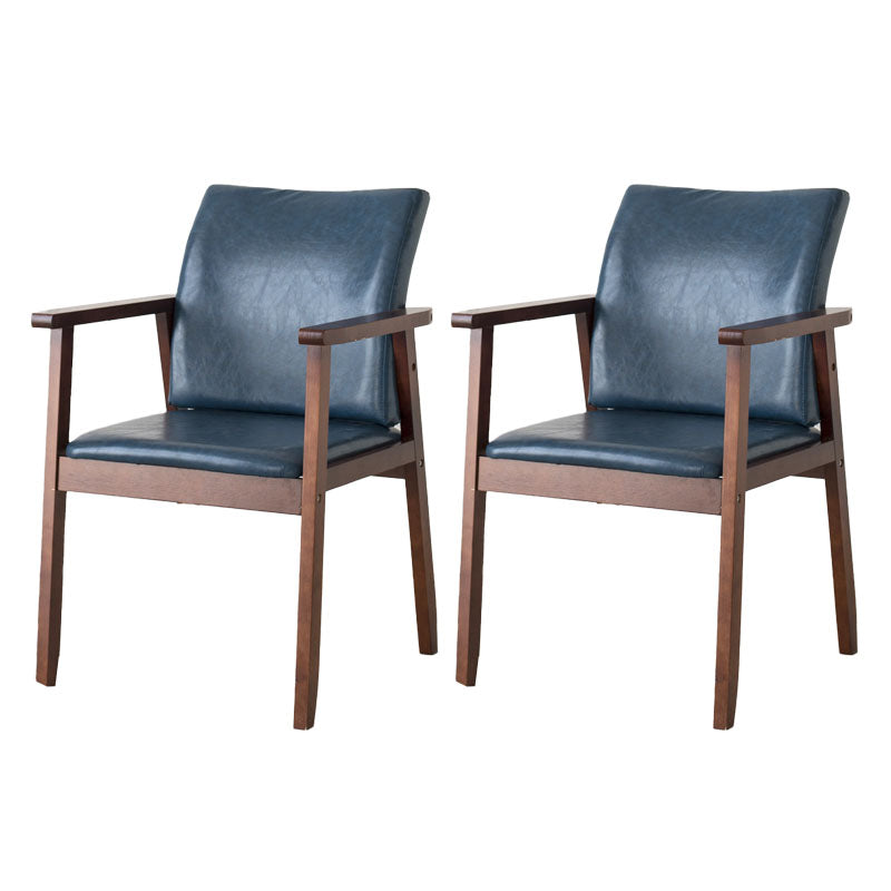 Fauteuil à dossier solide rembourré contemporain, finition mate, chaise de salle à manger pour la maison