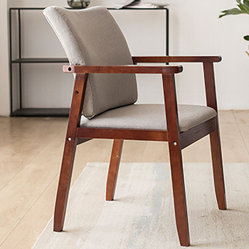 Fauteuil à dossier solide rembourré contemporain, finition mate, chaise de salle à manger pour la maison