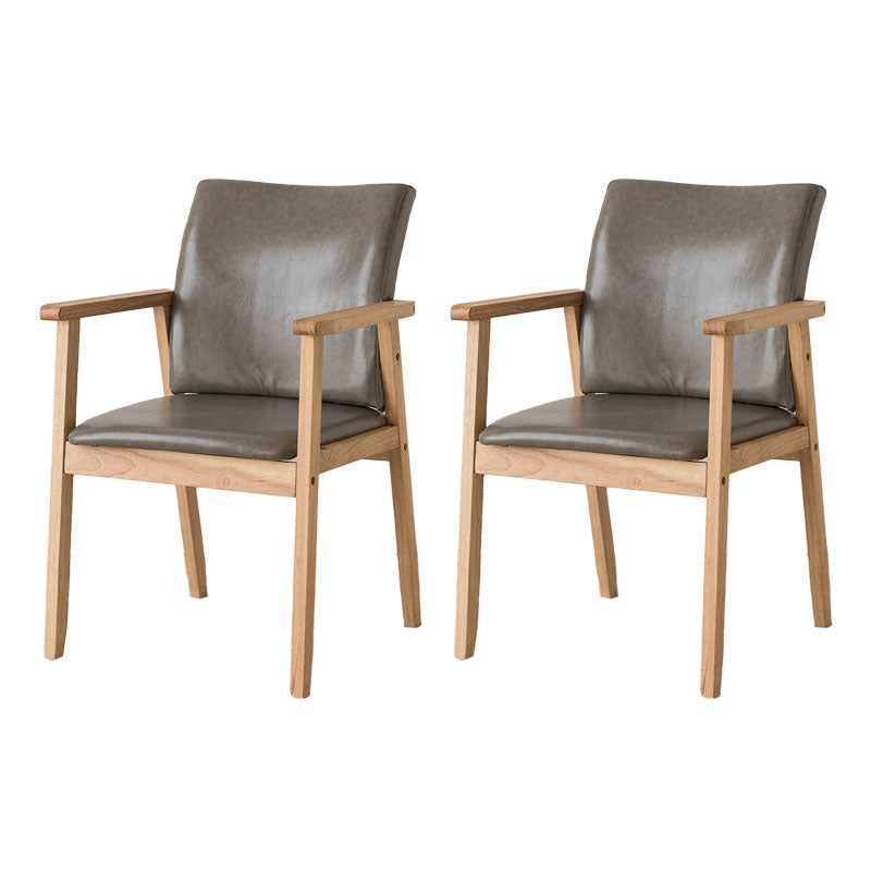 Fauteuil à dossier solide rembourré contemporain, finition mate, chaise de salle à manger pour la maison