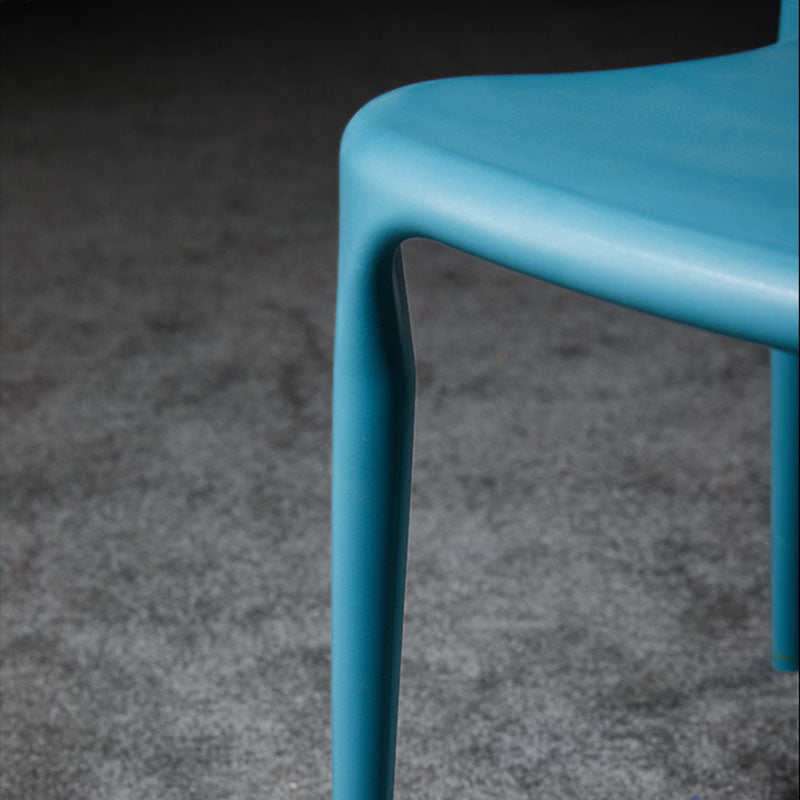 Contemporary Plastic Open Arm Chair Matte Finish Home Dining Chair