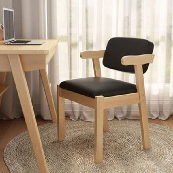 Sedia a braccio sedia a sedia aperta da pranzo contemporaneo con gambe di legno per cucina
