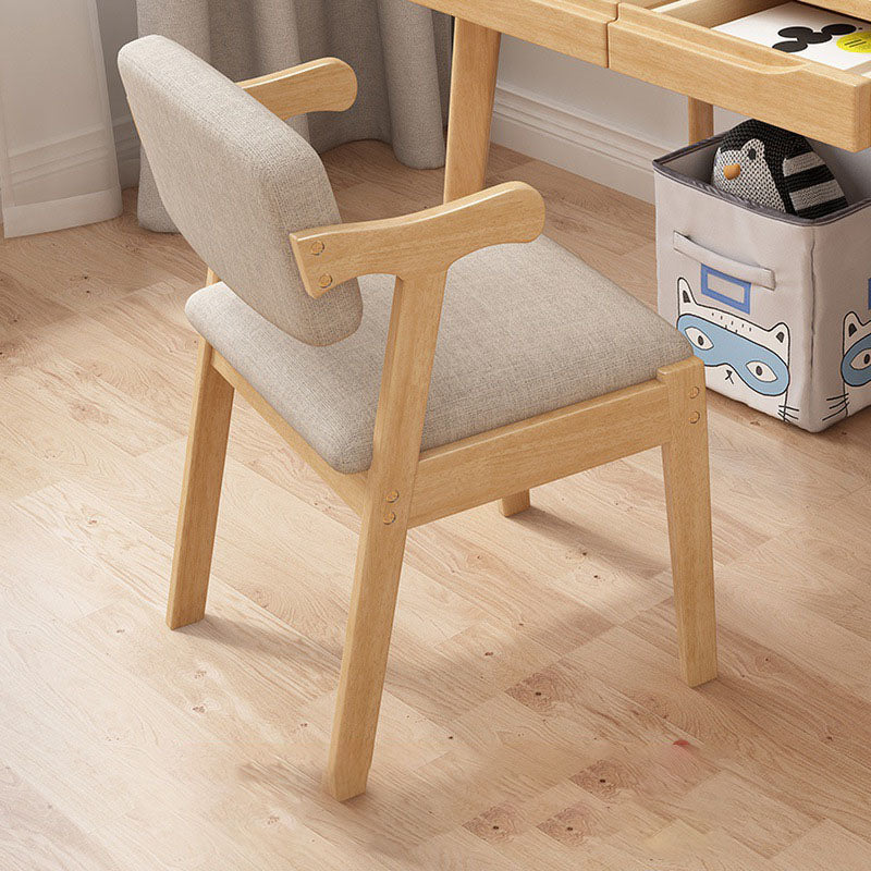 Sedia a braccio sedia a sedia aperta da pranzo contemporaneo con gambe di legno per cucina